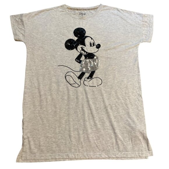 Disney Mickey Mouse Sequin Short Sleeve Night Shirt Size Medium 8/10 - Picture 6 of 8